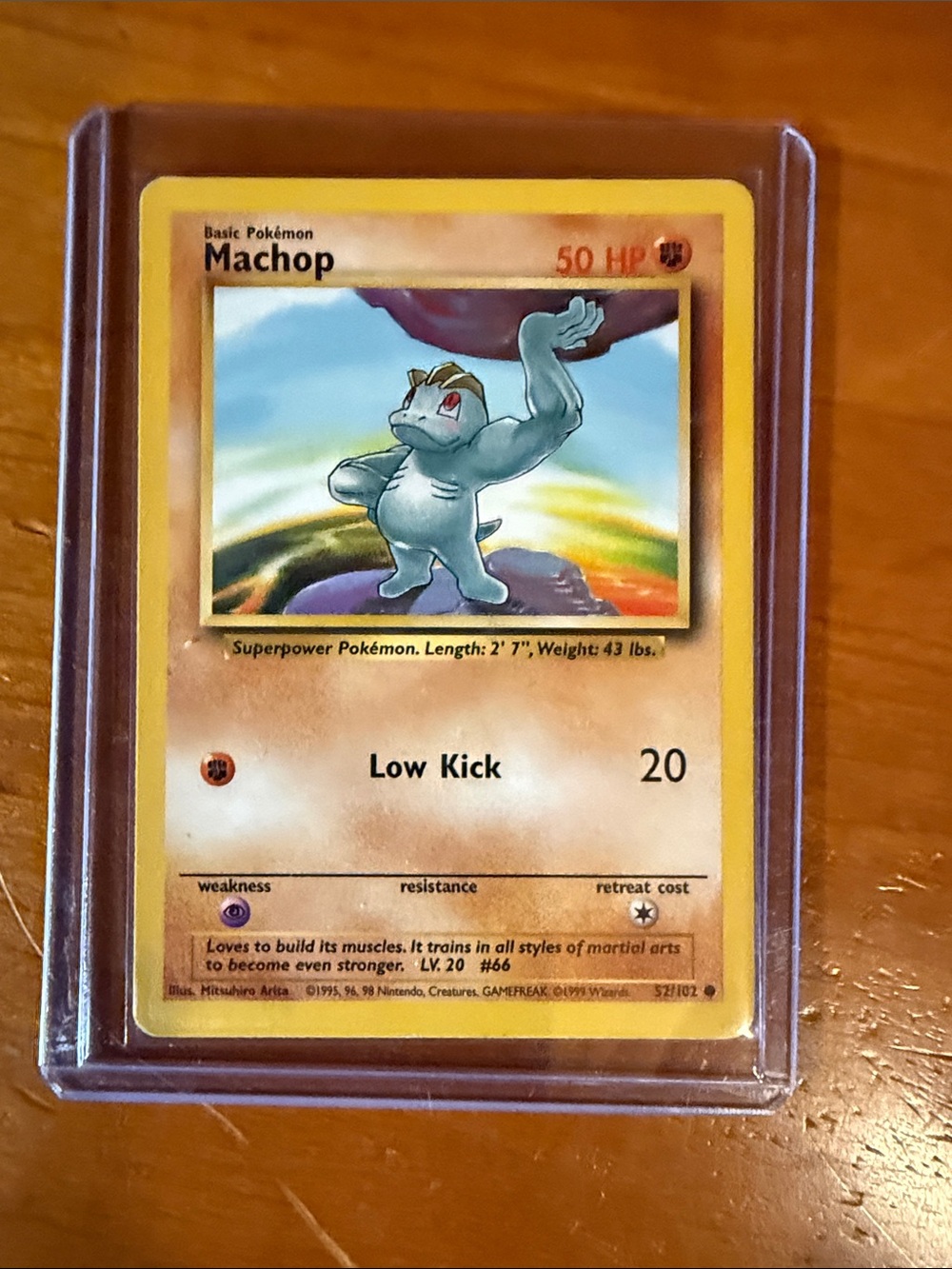 Pokemon Yellow Machop Card